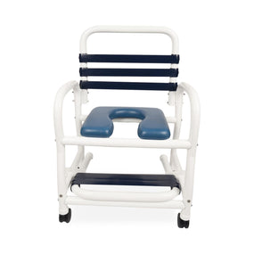 MOR-MEDICAL INTERNATIONAL PVC Shower Commode Chairs with New Era Infection Control Design DNE-385-3TWL-NC 1 Each - MDL-MORDNE3853TNC