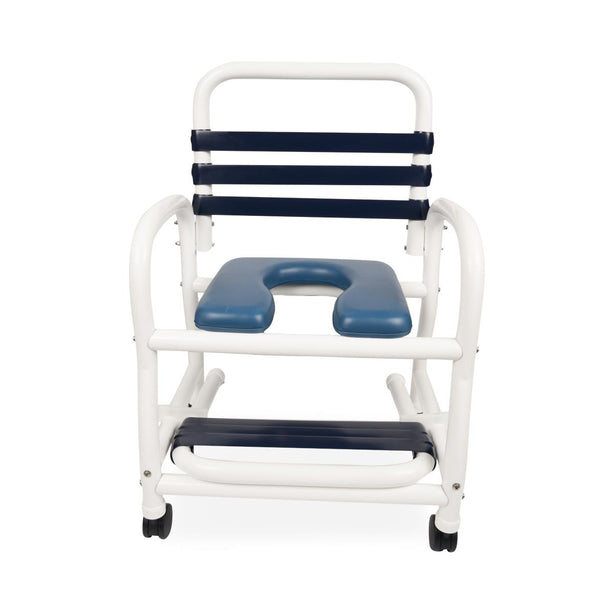 MOR-MEDICAL INTERNATIONAL PVC Shower Commode Chairs with New Era Infection Control Design DNE-385-3TWL-NC 1 Each - MDL-MORDNE3853TNC