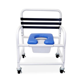MOR-MEDICAL INTERNATIONAL PVC Shower Commode Chairs with New Era Infection Control Design DNE-435-4TWL 1 Each - MDL-MORDNE4354TWL