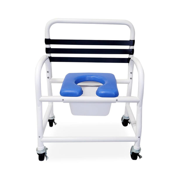 MOR-MEDICAL INTERNATIONAL PVC Shower Commode Chairs with New Era Infection Control Design DNE-435-4TWL 1 Each - MDL-MORDNE4354TWL