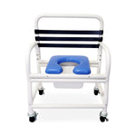 MOR-MEDICAL INTERNATIONAL PVC Shower Commode Chairs with New Era Infection Control Design DNE-610-4L-BAR 1 Each - MDL-MORDNE6104LBR