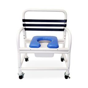 MOR-MEDICAL INTERNATIONAL PVC Shower Commode Chairs with New Era Infection Control Design DNE-610-4L-BAR 1 Each - MDL-MORDNE6104LBR