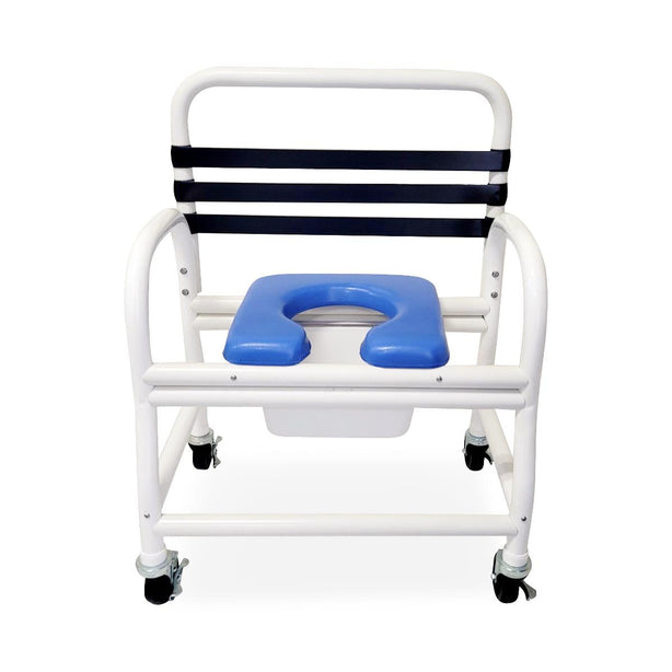 MOR-MEDICAL INTERNATIONAL PVC Shower Commode Chairs with New Era Infection Control Design DNE-610-4L-BAR 1 Each - MDL-MORDNE6104LBR