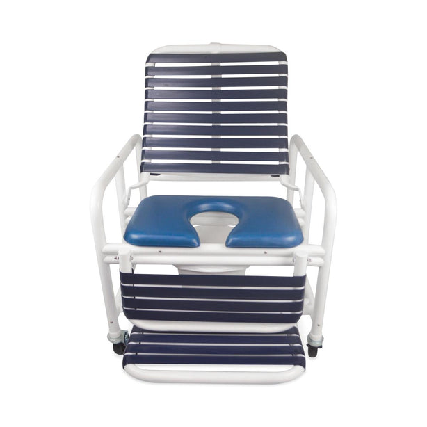 MOR-MEDICAL INTERNATIONAL PVC Shower Commode Chairs with New Era Infection Control Design DNE-REC-610BAR-FF-LR-PAIL 1 Each - MDL-MORDNE610BARF