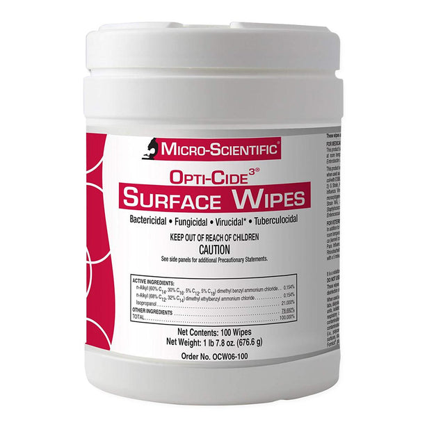 Micro Scientific Inc Opti-Cide3 Disinfectant Surface Wipes OCW06-100 - 1.0 Each