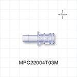 MPC™ Connector, Insert, Non-Valved, Barbed - Fits 1/4 inch ID Tubing (0.25 inch, 6.35 mm) - MPC22004T03M
