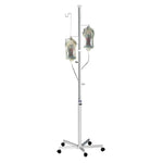Blickman Ind Safety Systems Aluminum 5-Leg IV Pole Stand Irrigation Tower, 2-Channel - 0541110200 - 1 Each