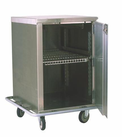 Closed Case Cart, 1 Door, 1 Compartment, Wire Shelf, Stainless Steel, 29" x 36" x 54", Lakeside - 6932 - 1 Each