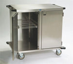 Closed Case Cart, 2 Door, 2 Compartment, Wire Shelf, Stainless Steel, 29" x 43" x 54", Lakeside - 6950 - 1 Each