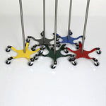 MID CENTRAL MEDICAL MidCentral 5-Leg Spider Chrome IV Pole with 2 Hooks and 5 Legs, Adjustable Friction Knob, Green - MCM272GREEN - 1 Each