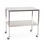 Mid Central Medical Stainless Steel Instrument Tables w/Shelf MCM507 - 1.0 Each