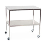 Mid Central Medical Stainless Steel Instrument Tables w/Shelf MCM508 - 1.0 Each