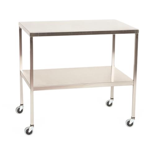 Mid Central Medical Stainless Steel Instrument Tables w/Shelf MCM509 - 1.0 Each