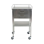 Mid Central Medical Utility Table, Two Drawer with Rail - MPH08MCM521