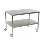 Stainless Steel Tables with Two Shelves and Casters - MCM570S-CA - 1 Each - MDL-MPH08MCM570SC