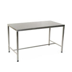 Welded Work Table with H-Brace, Stainless Steel, 16" x 30" x 35", and Floor Levelers - MCM571H-LL - 1 Each