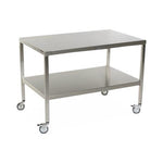 Stainless Steel Tables with Two Shelves and Casters - MCM571S-CA - 1 Each - MDL-MPH08MCM571SC
