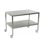 Stainless Steel Tables with Two Shelves and Casters - MCM580S-CA - 1 Each - MDL-MPH08MCM580SC