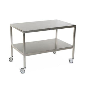 Stainless Steel Tables with Two Shelves and Casters - MCM583S-CA - 1 Each - MDL-MPH08MCM583SC