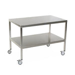 Stainless Steel Tables with Two Shelves and Casters - MCM584S-CA - 1 Each - MDL-MPH08MCM584SC