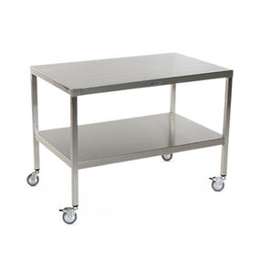 Stainless Steel Tables with Two Shelves and Casters - MCM584S-CA - 1 Each - MDL-MPH08MCM584SC