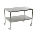 Stainless Steel Tables with Two Shelves and Casters - MCM587S-CA - 1 Each - MDL-MPH08MCM587SC