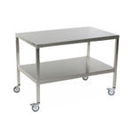 Stainless Steel Tables with Two Shelves and Casters - MCM589S-CA - 1 Each - MDL-MPH08MCM589SC