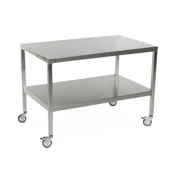 Stainless Steel Tables with Two Shelves and Casters - MCM589S-CA - 1 Each - MDL-MPH08MCM589SC