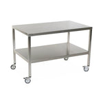 Stainless Steel Tables with Two Shelves and Casters - MCM590S-CA - 1 Each - MDL-MPH08MCM590SC