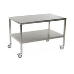 Stainless Steel Tables with Two Shelves and Casters - MCM593S-CA - 1 Each - MDL-MPH08MCM593SC