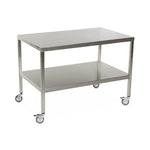 Stainless Steel Tables with Two Shelves and Casters - MCM594S-CA - 1 Each - MDL-MPH08MCM594SC