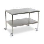 Stainless Steel Tables with Two Shelves and Casters - MCM595S-CA - 1 Each - MDL-MPH08MCM595SC