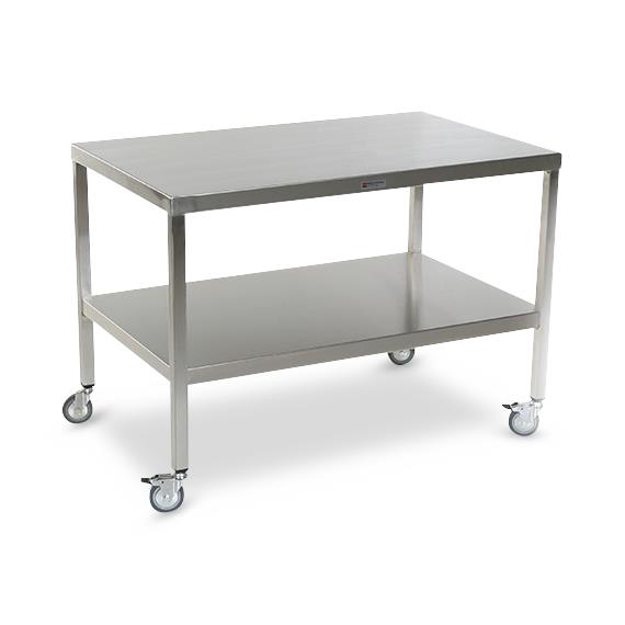Stainless Steel Tables with Two Shelves and Casters - MCM595S-CA - 1 Each - MDL-MPH08MCM595SC