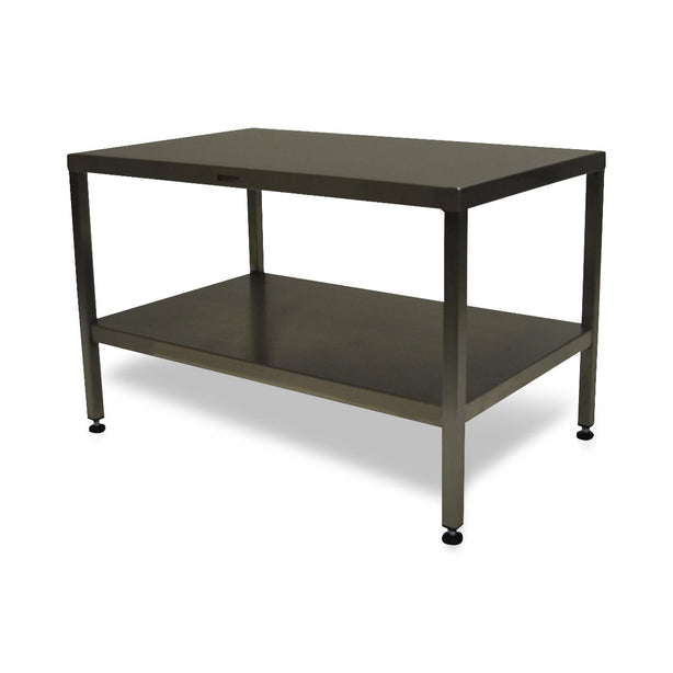 Stainless Steel Tables with Two Shelves and Floor Levelers - MCM595S-LL - 1 Each - MDL-MPH08MCM595SL