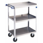 Lakeside Medium Duty Stainless Steel 444 Medium-Duty Stainless-Steel Utility Cart, 500 lb., 3 Shelves, 22.375" x 39.25" x 37.25" - MDL-MPH444 - 1 Each
