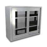 Mac Medical Stainless Steel Wall Cabinet with Dual Sliding Glass Doors, 36" W x 30" H x 13" D - MWC-A6-3630 - 1 Each
