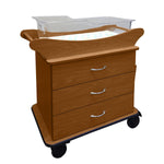 Amico Marco Bassinet with 3 Drawers and Pullout Table, Medium Cherry - BB-MMD3-01-MCP - 1 Each