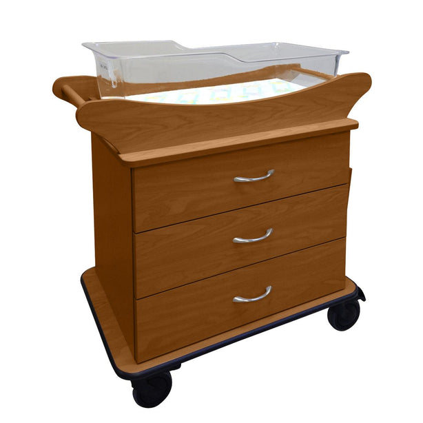 Amico Marco Bassinet with 3 Drawers and Pullout Table, Medium Cherry - BB-MMD3-01-MCP - 1 Each