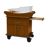Amico Marco Closed Door Storage Bassinet with 1 Drawer, 1 Cabinet and Pullout Table, Medium Cherry - BB-MMDD-01-MCP - 1 Each
