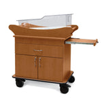 Amico Marco Closed Door Storage Bassinet with 1 Drawer, 1 Cabinet and Pullout Table, Medium Oak - BB-MMDD-01-MOP - 1 Each