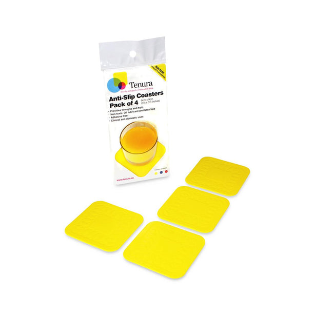 HESKINS Tenura Nonslip TC/9 -3 Silicone Square Coaster, Yellow - 1 Each