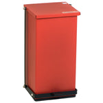 CARDINAL/DETECTO SCALE CO Metal Step-On Trash Cans, Steel with Baked Epoxy Finish, Red, 32 qt. - P-32R - 1 Each