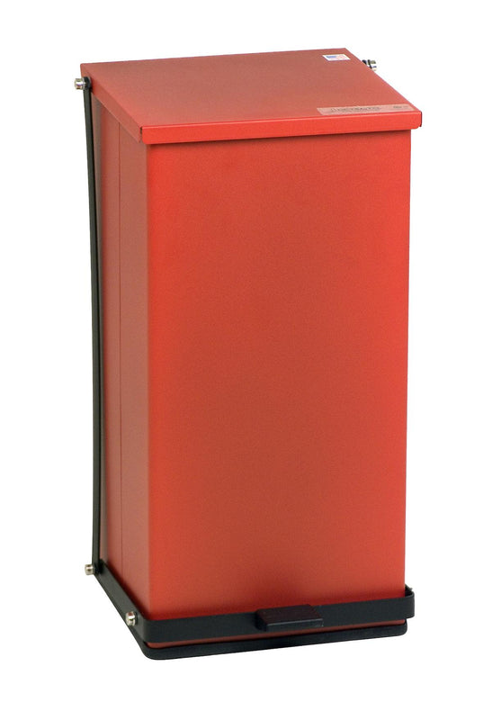 CARDINAL/DETECTO SCALE CO Metal Step-On Trash Cans, Steel with Baked Epoxy Finish, Red, 48 qt. - P-48R - 1 Each