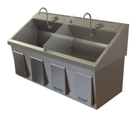 Stainless Steel Surgical Scrub Sinks - SS64-IR-MB-PB - 1 Each - MDL-MPHSS64IRMBPB