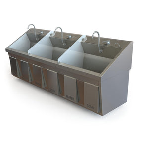 MAC MEDICAL INC Stainless Steel Surgical Scrub Sinks SS96-IR-MB-TM 1 Each - MDL-MPHSS96IRMBTM