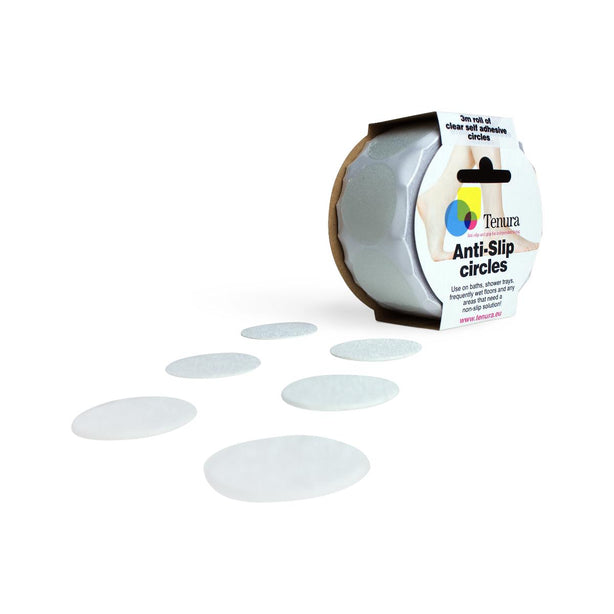 HESKINS Bath and Shower Tenura Nonslip Bath/Shower Stickers, Discs, Clear - T/AQUA/C-CLEAR - 1 Each