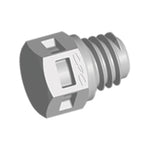 Threaded Plug, Natural, 100/Bag - 10-32 UNF Thread - MP