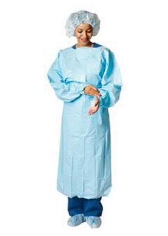 Precept Medical Products Open-Back SMS Isolation Gowns with Thumb Loops 51576 - 75.0 Each - MDL-MRS51576