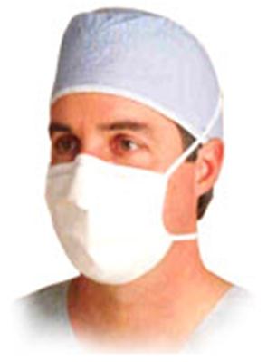 Precept Medical High Filtration Surgical Mask with Stretch Knit Ties, White, Level 3 - MRS653310Z