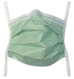 Precept Medical Level 1 65 Foam Fog-Shield® Surgical Mask with Ties, Green Diamond - 3320 - 25 Each